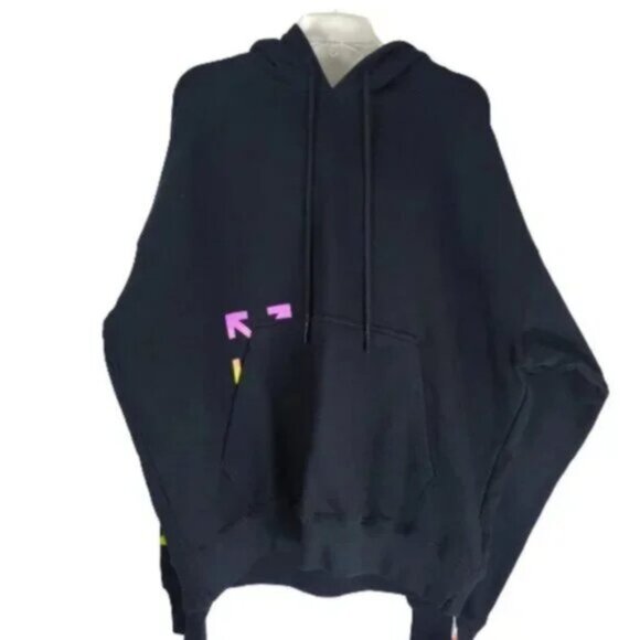 Off-White Rainbow Arrows Graphic Hoodie Size L Streetwear Essential - Picture 4 of 16